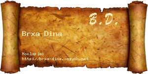 Brxa Dina névjegykártya